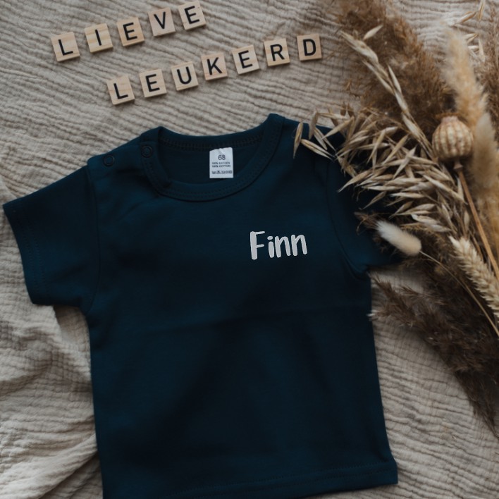 Shirt korte mouw naam klein Finn