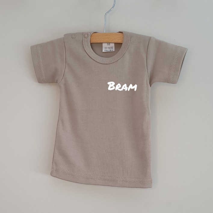 Alternative view of T-shirt lange of korte mouw | Naam klein