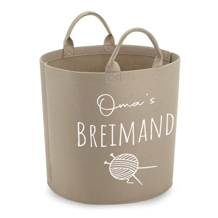 beige haakmand breimand moederdag