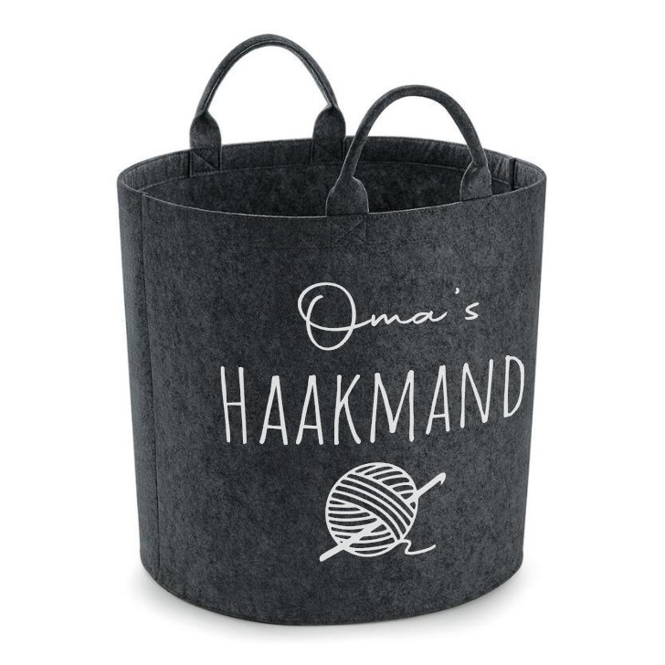 grijs naturel haakmand breimand moederdag