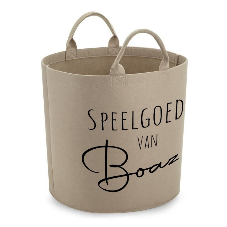 opbergmanden neutrale kleuren zand beige vilt boaz